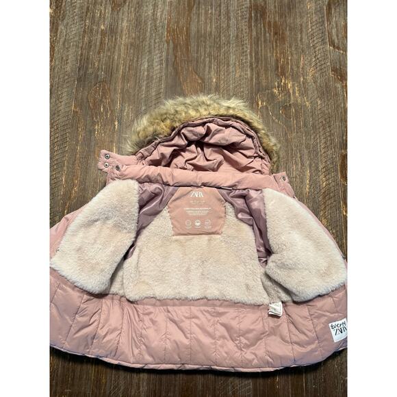 Zara Girl’s Winter Coat Size 2T - Picture 3 of 6
